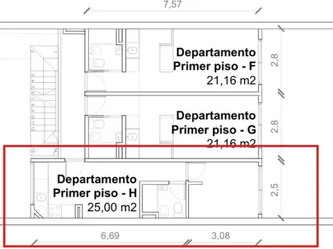 Gral. José de San Martín 900, Piso pb
