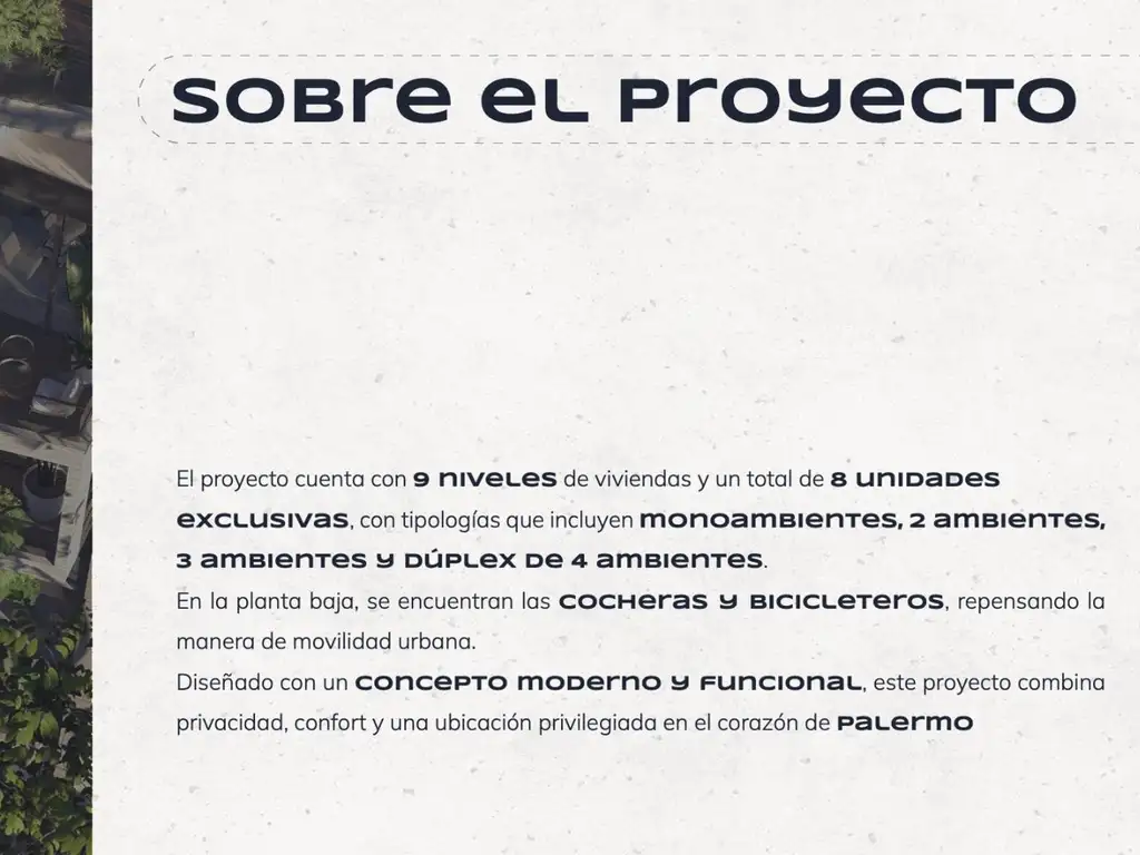 Emprendimiento en Palermo - Etapa: En pozo