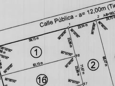 Terreno en Venta de 1500,0 m2