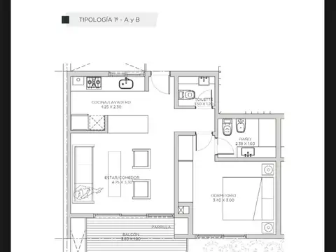 Departamento en Venta con 1 cocheras