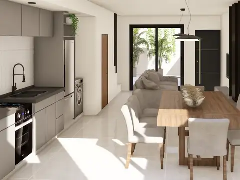 Depto Tipo Casa 3 ambientes con 1 baño