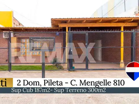 Venta casa 2 dorm. quincho y pileta, mengelle 810