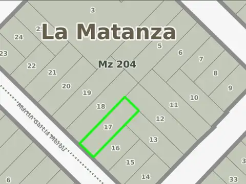Terreno en Venta en Gregorio de Laferrere, USD 40.000
