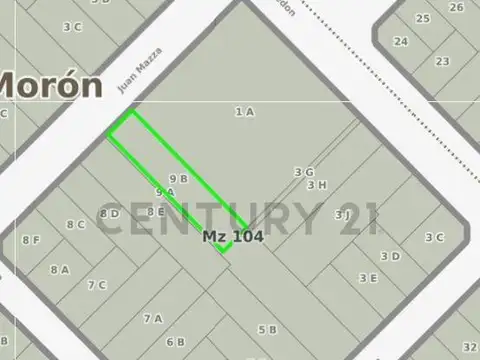 VENTA LOTE 550 M2 MORON IDEAL CONSTRUCTOR