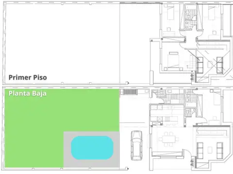 Casa 6 ambientes con 2 baños