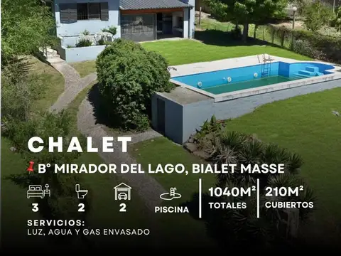 Venta Chalet De 3 Dormitorios Con Piscina En 1.040M² De Terreno En Mirador Del Lago, Bialet Massé