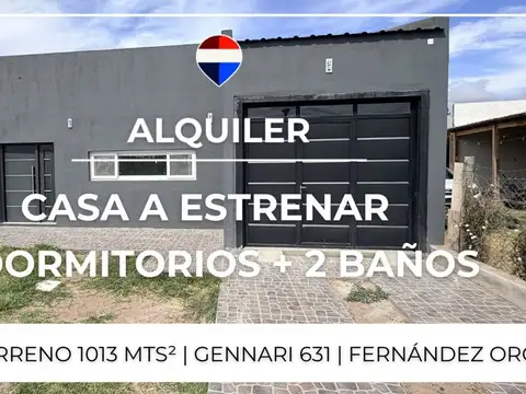 ALQUILER CASA 2 DORM - GENNARI 631 - FERNANDEZ ORO