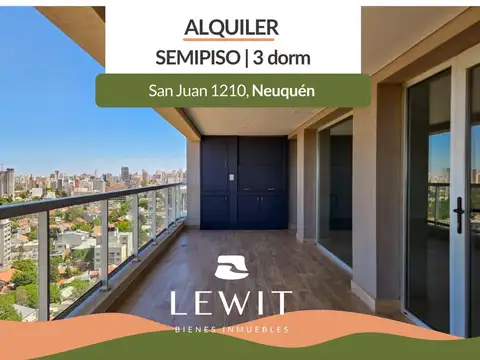 Alquiler Semipiso Gerencial 3 Dormitorios  2 cocheras cubiertas | Torre Assur, San Juan 1200