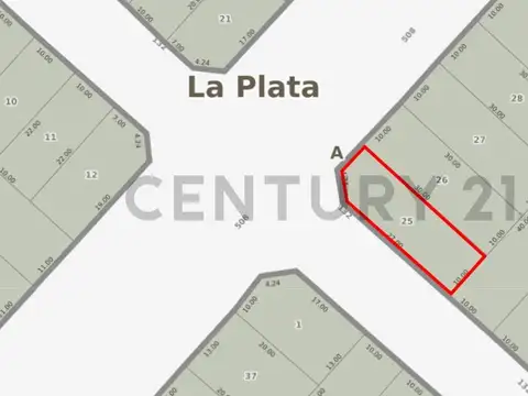 Lote escriturado a la VENTA sobre la esquina 508 y 132  / 300 m2 sobre esquina al frente