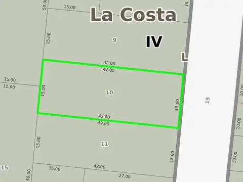 Terreno en Venta en Santa Teresita, USD 13.000