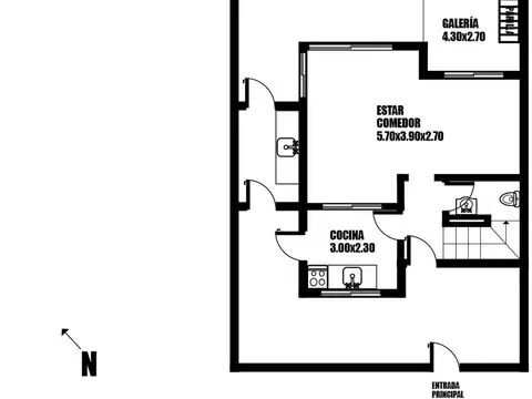 Casa 5 ambientes con 2 baños