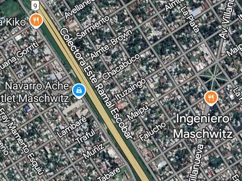 VENTA LOTE 4 CUADRAS  PANAM. Y RUTA 26 ESCOBAR