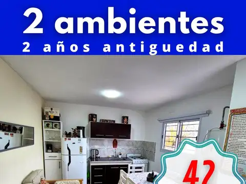 2 ambientes, sin expensas, lavadero y parrilla