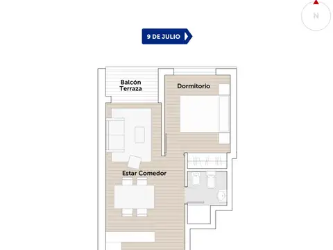 Departamento en Venta de 2 ambientes