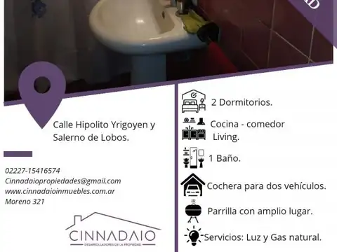 Casa en Venta en Lobos, USD 90.000