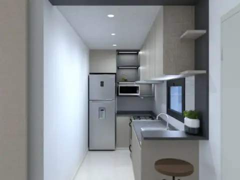 Departamento 2 ambientes con 1 baño