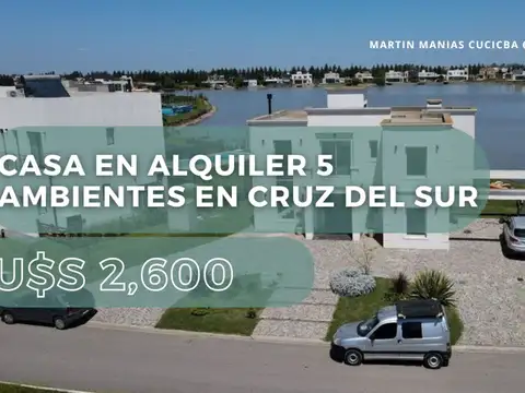 CASA EN ALQUILER 5 AMBIENTES EN CRUZ DEL SUR