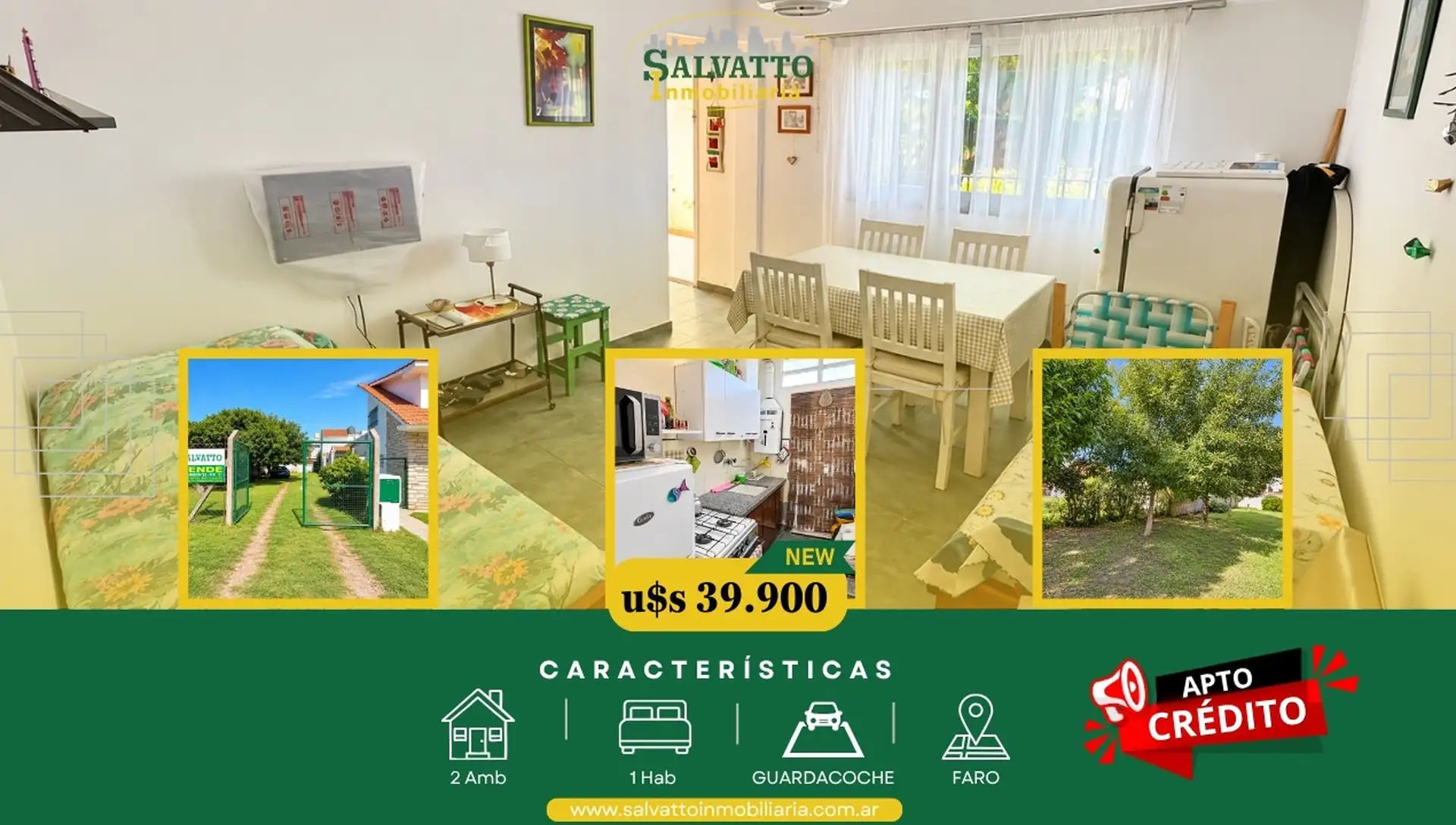 Departamento 2 ambientes sin expensas y apto crédito en FARO