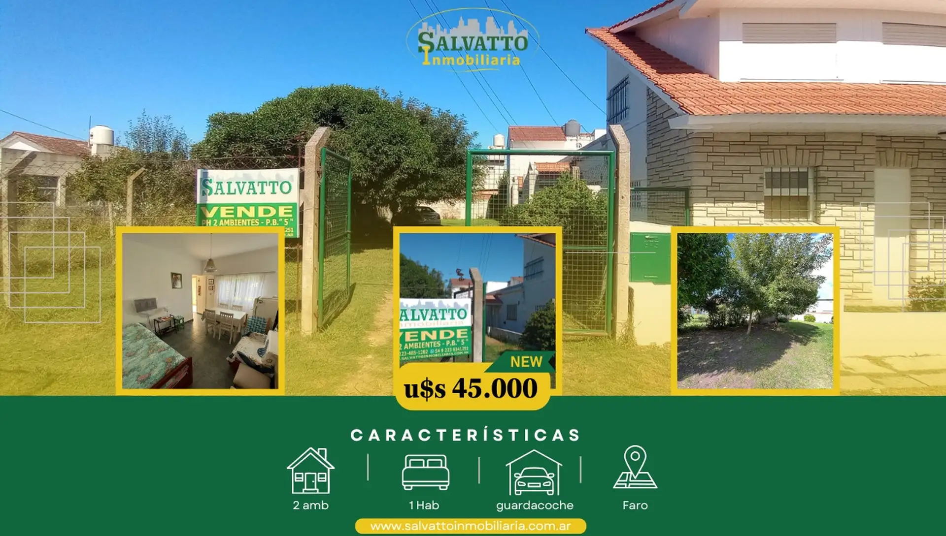 Departamento 2 ambientes en barrio Faro
