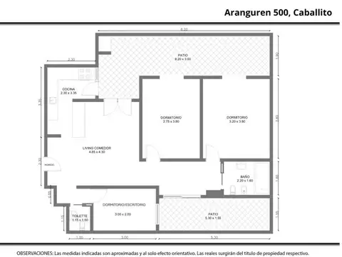 Departamento en Venta de 3 dormitorios