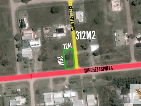 Terreno en Venta 27  mts Fondo