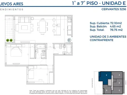 Departamento en el emprendimiento Emprendimiento Cervantes 3