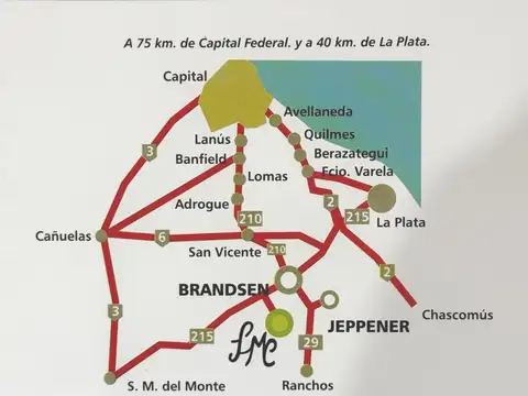 Terreno en Venta en Coronel Brandsen, USD 76.900