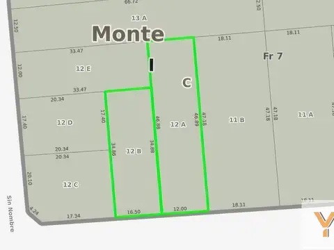 Terreno en Venta 28  mts Frente