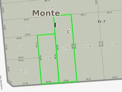 Terreno en Venta 28  mts Frente