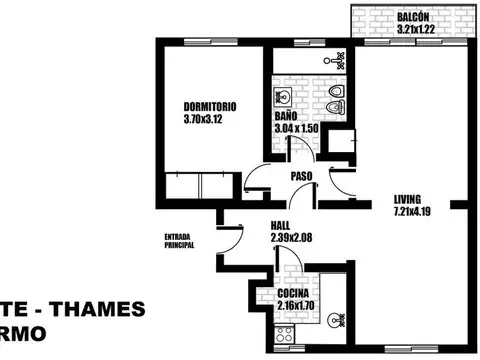 Departamento en Venta de 3 ambientes