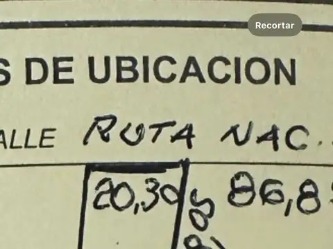 Terreno en Venta 362  mts Fondo