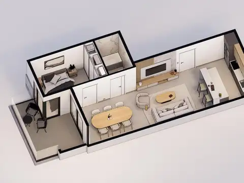 Departamento en Venta de 1 dormitorio