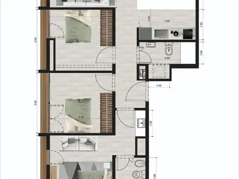 Departamento en Venta en Olivos, USD 355.000