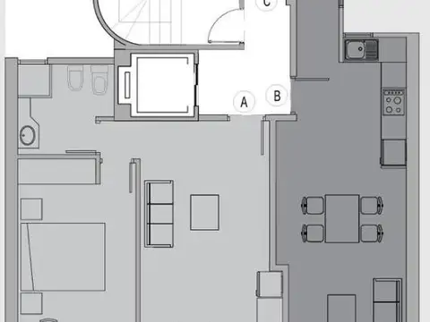 Departamento en Venta de 2 ambientes