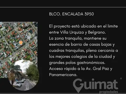 90m2 Semipisos de 3 Ambientes con balcon terraza, Blanco encalada y Tronador.