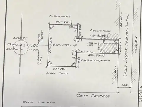 Lote de 840 m2 en barrio Alberdi