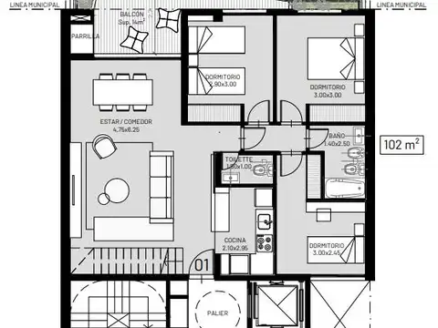 Departamento en Venta al Sur