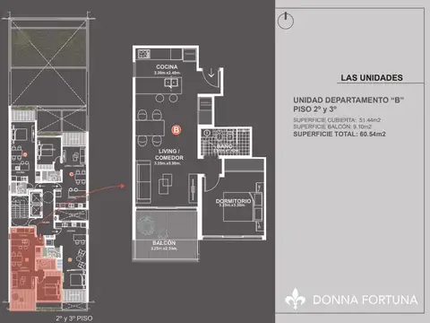 Departamento 3 ambientes con 1 baño