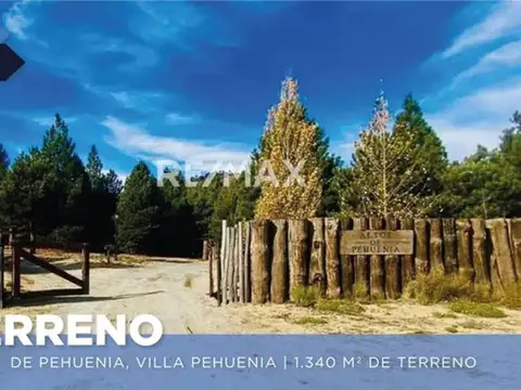 LOTE EN VENTA ALTOS DE PEHUEÑIA 