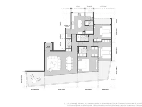 Semipiso de 4 ambientes con dependencia en venta en Palermo Chico