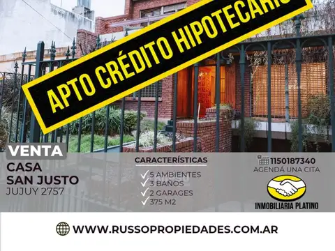 Venta casa San Justo 5 ambientes