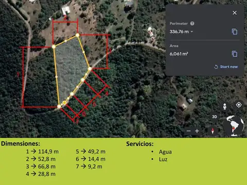 Terreno en Venta de 6061,0 m2