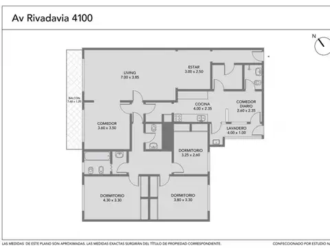 Departamento en Venta de 3 dormitorios