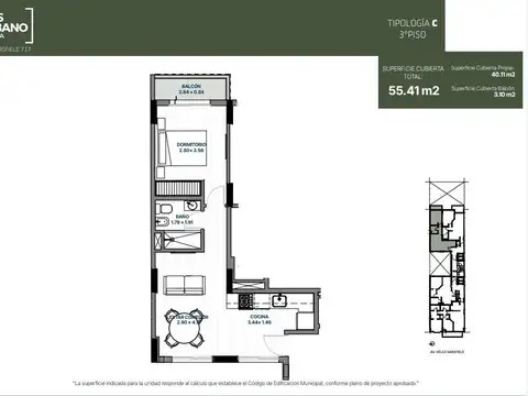 Departamento en Venta de 2 ambientes