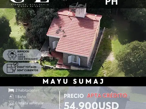 Casa A La Venta De 2 Dormitorios A 200 Mts Del Rio En Mayu Sumaj