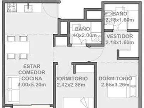 Departamento en Venta de 2 dormitorios