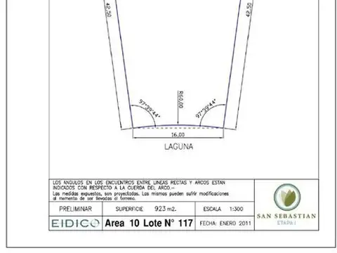 Terreno en Venta de 923,0 m2