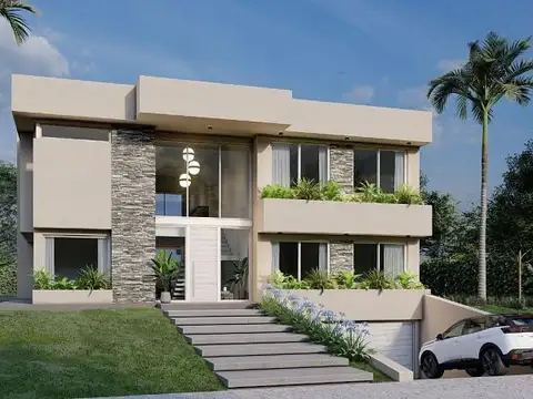 Moderna casa, A TERMINAR, con salida al agua en Lagos de San Eliseo. Pte Perón- San Vicente.
