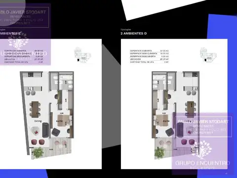 Departamento 2 ambientes con 1 baño