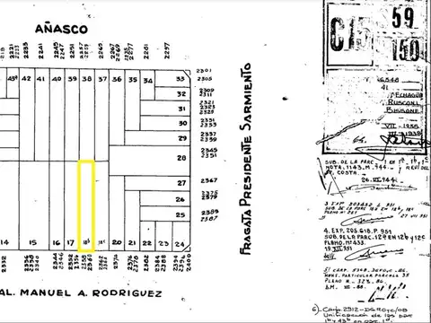 Terreno en Venta 52  mts Fondo